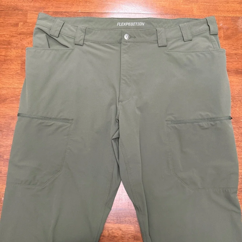 Duluth Trading Co Flexpedition Pants Mens 44x32 Green Relaxed Fit Cargo Tactical